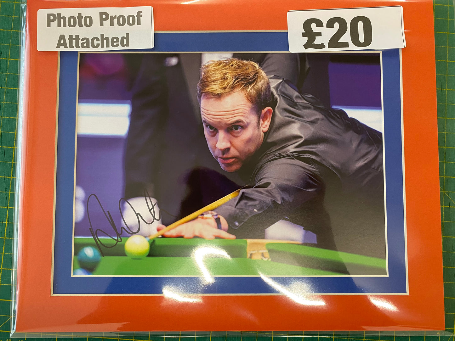 Snooker Ali Carter personally signed photograph comes