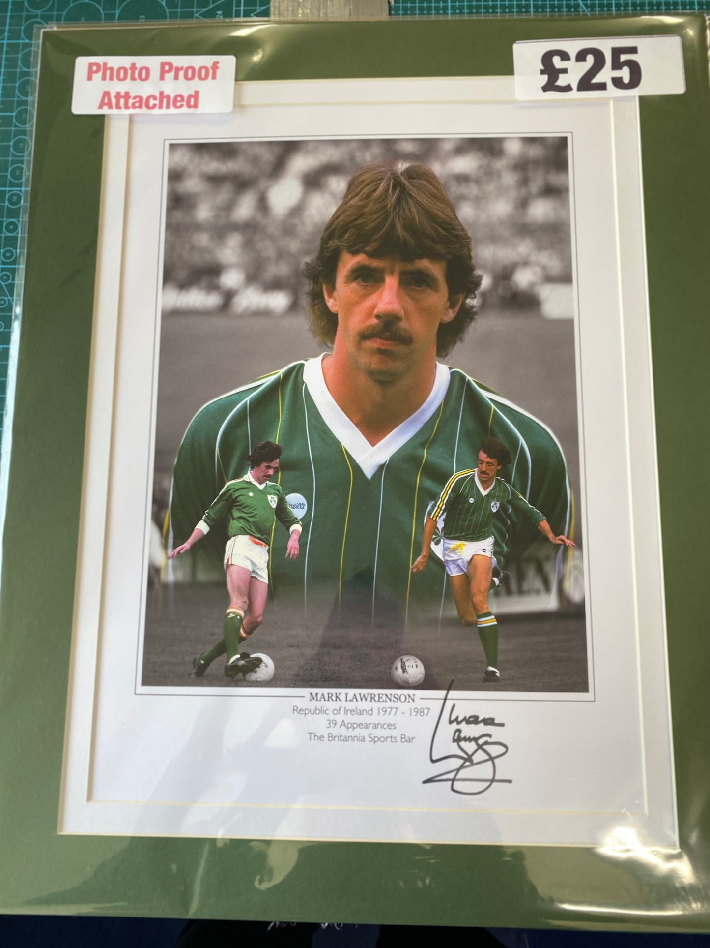 Ireland Mark Lawrenson personally signed limited edition print