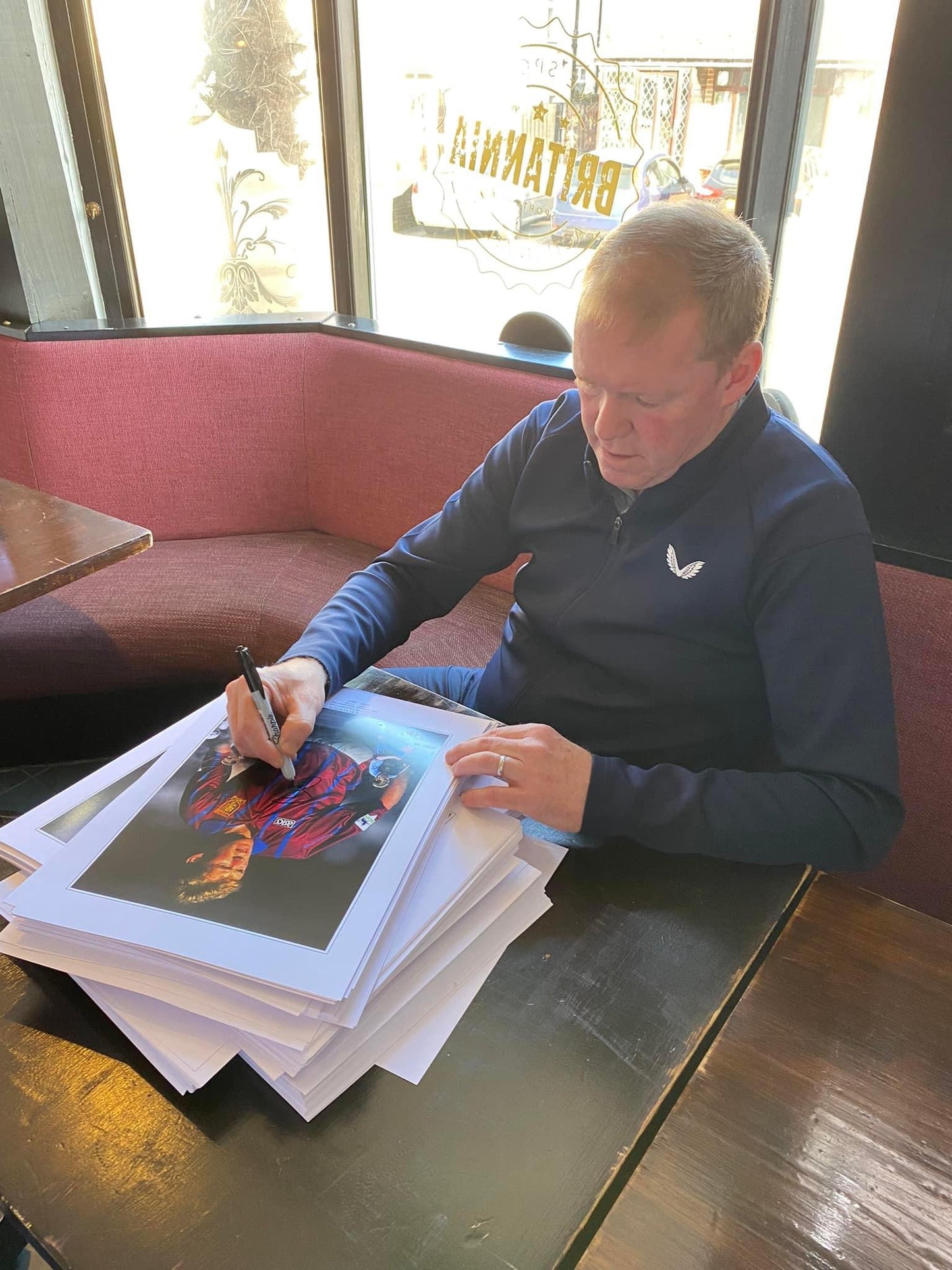 Aston Villa Steve Staunton personally signed limited edition print