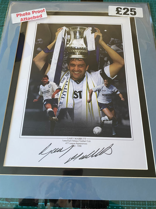 Tottenham Hotspur Gary Mabbutt personally signed limited edition print