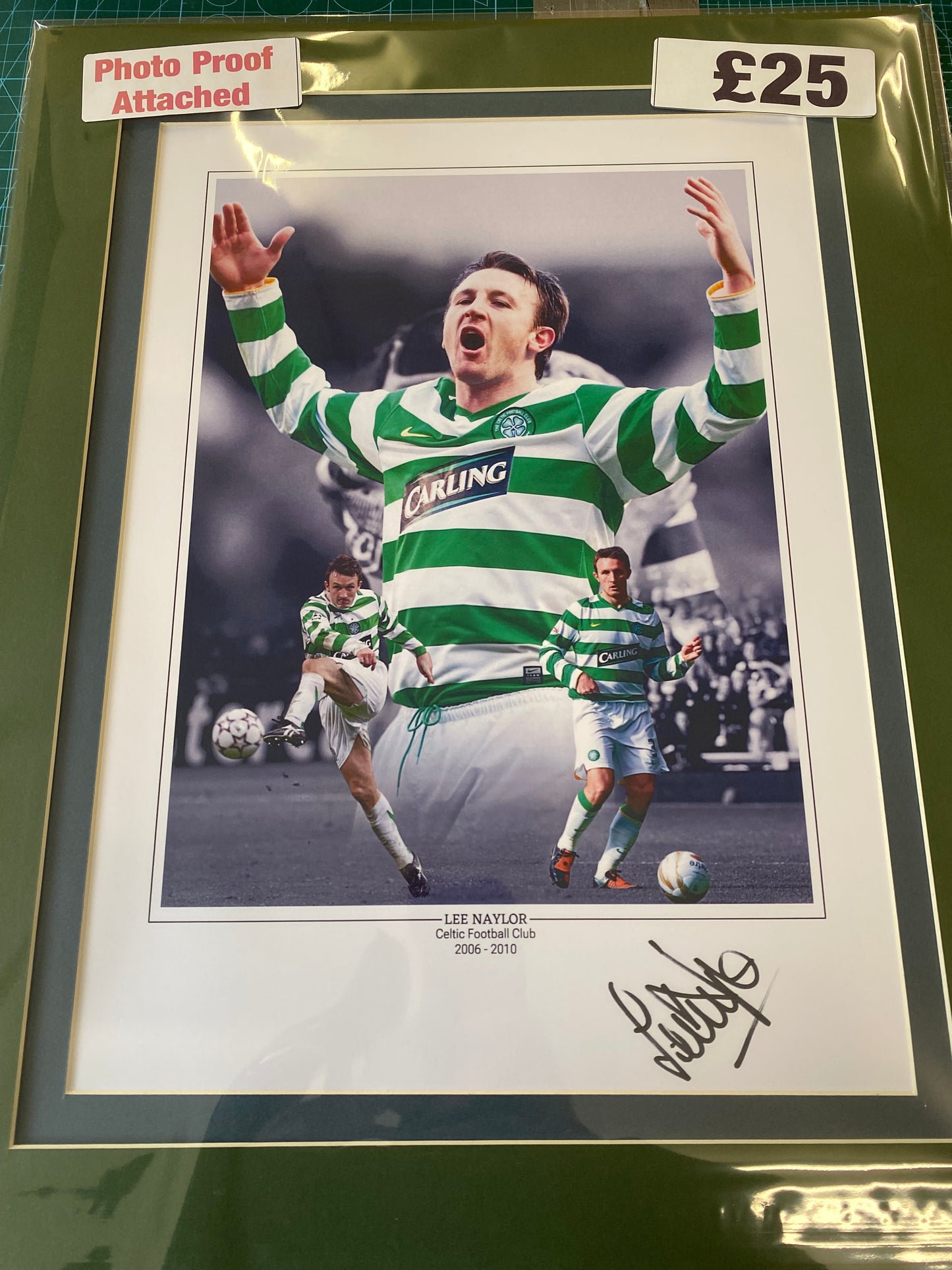 Celtic Lee Naylor personally signed limited edition print