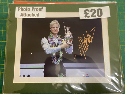Snooker Neil Robertson personally signed photograph