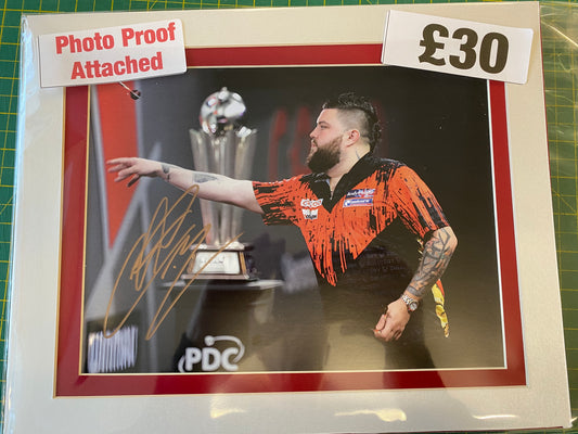 Darts Michael Smith personally signed photograph