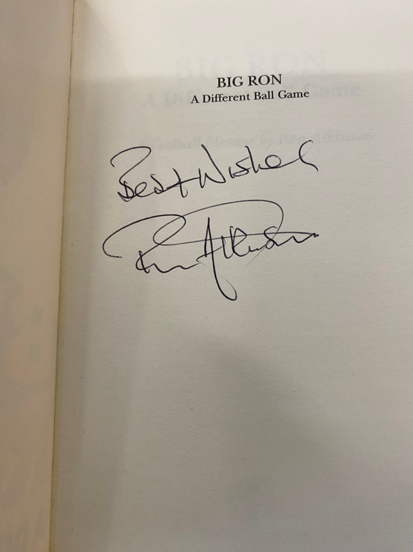 Manchester United, Aston Villa, West Bromwich Albion Ron Atkinson personally signed autobiography “A different Ball Game”