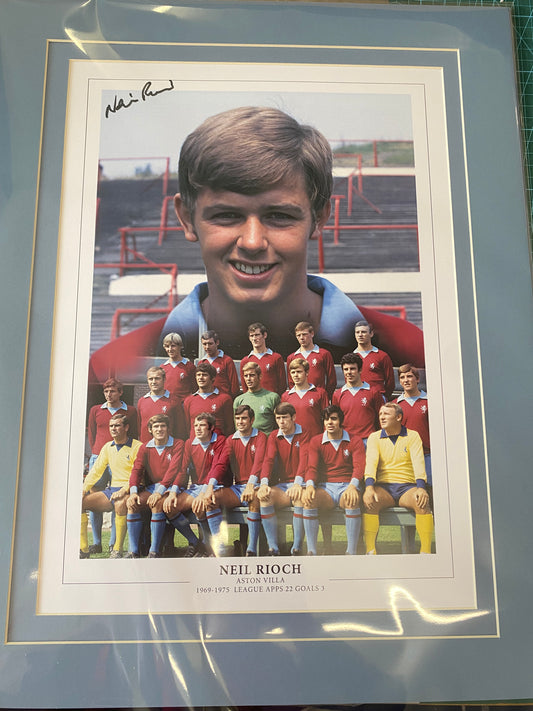 Aston Villa Neil Rioch personally signed limited edition print