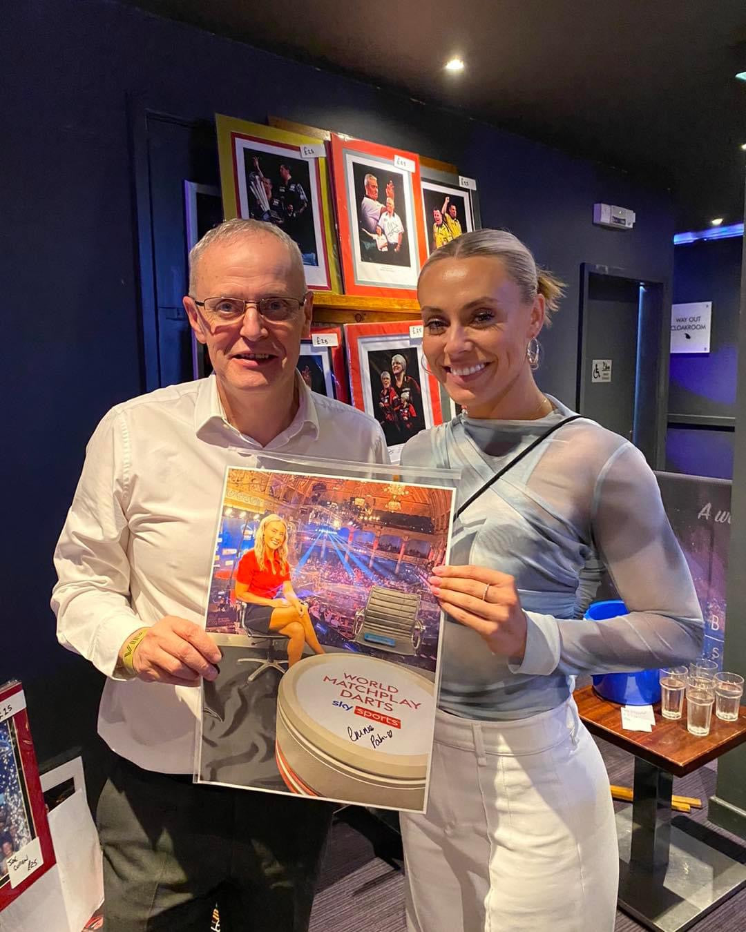 Darts Skysports presenter Emma Paton personally signed limited edition print