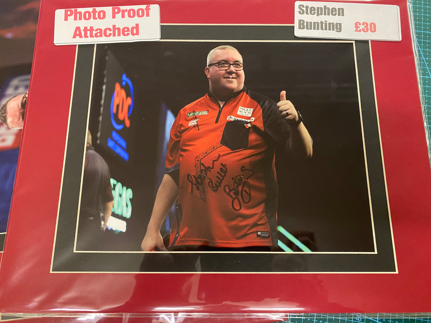 Darts Stephen Bunting personally signed photograph