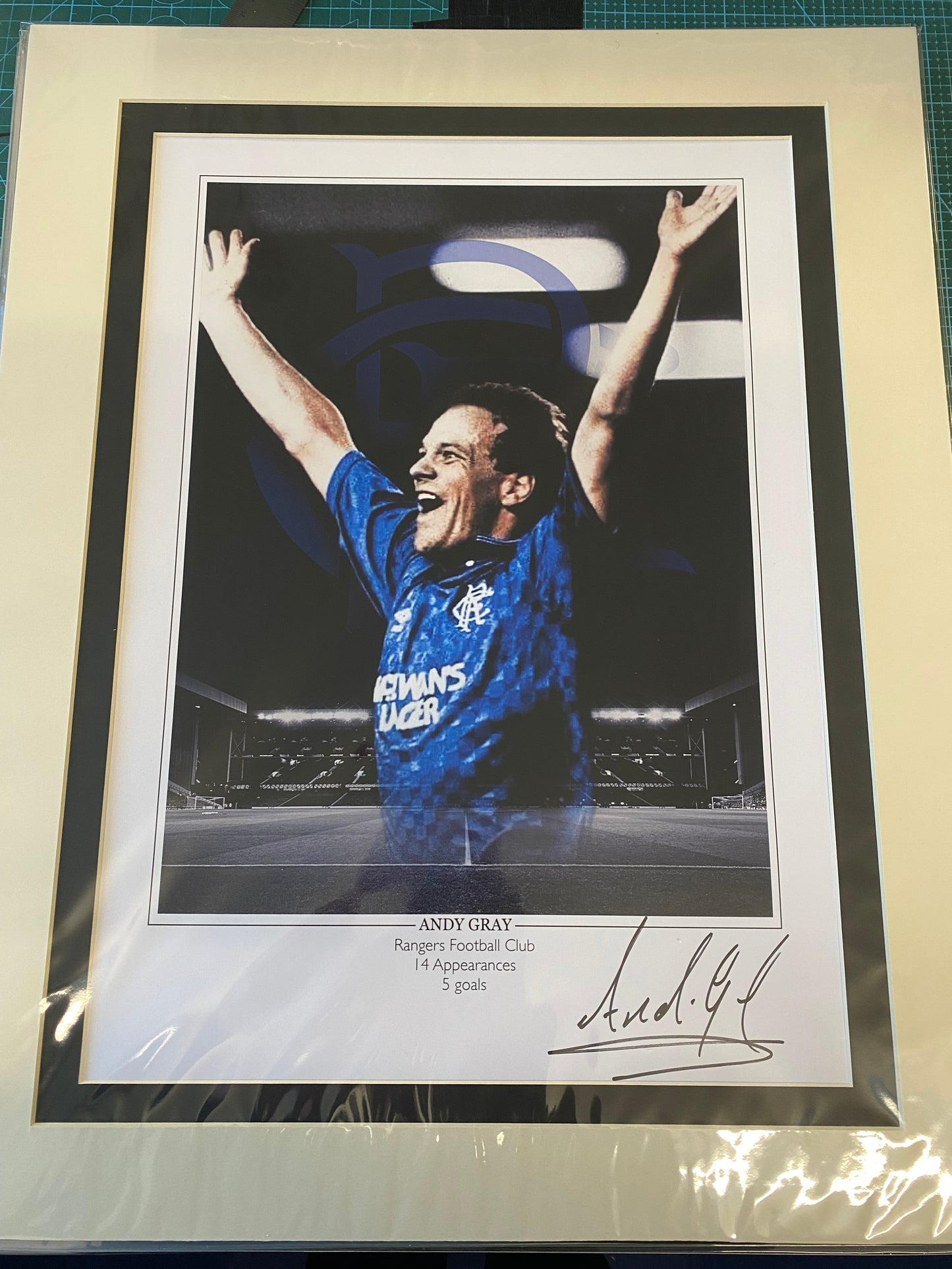 Rangers Andy Gray personally signed limited edition print