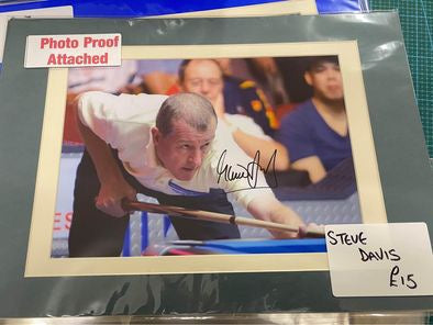 Snooker Steve Davis personally signed photograph