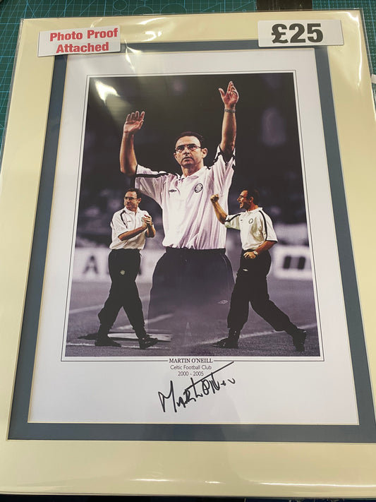 Celtic Martin O’Neil personally signed limited edition print