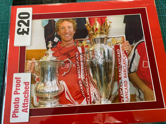 Arsenal Ray Parlour personally signed photograph