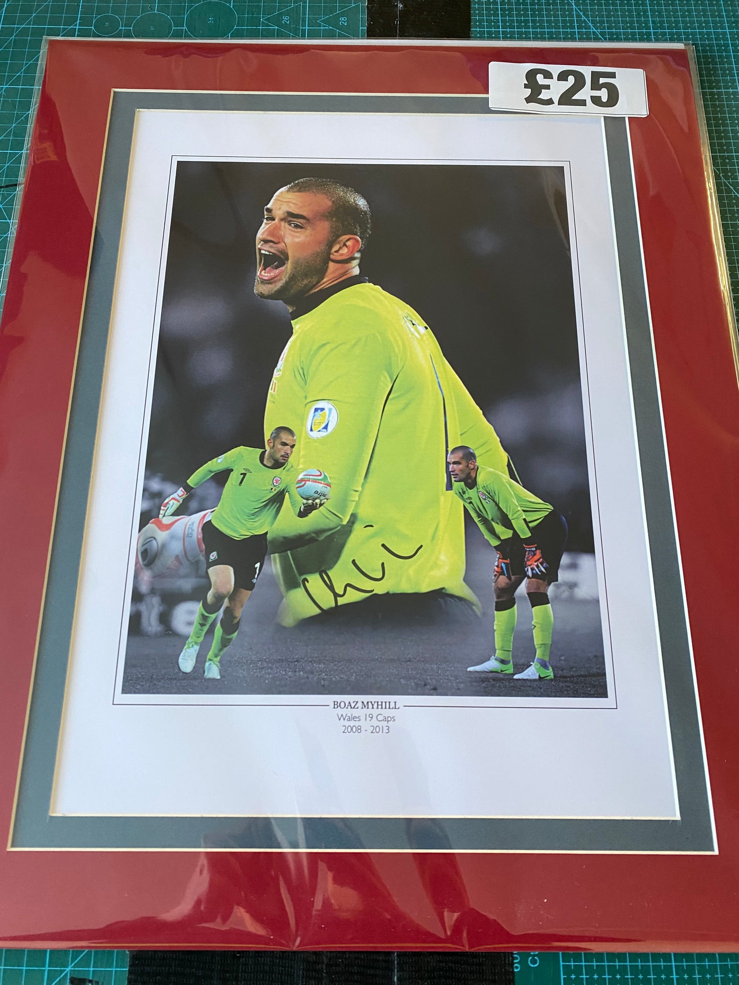 Wales Boaz Myhill personally signed limited edition print