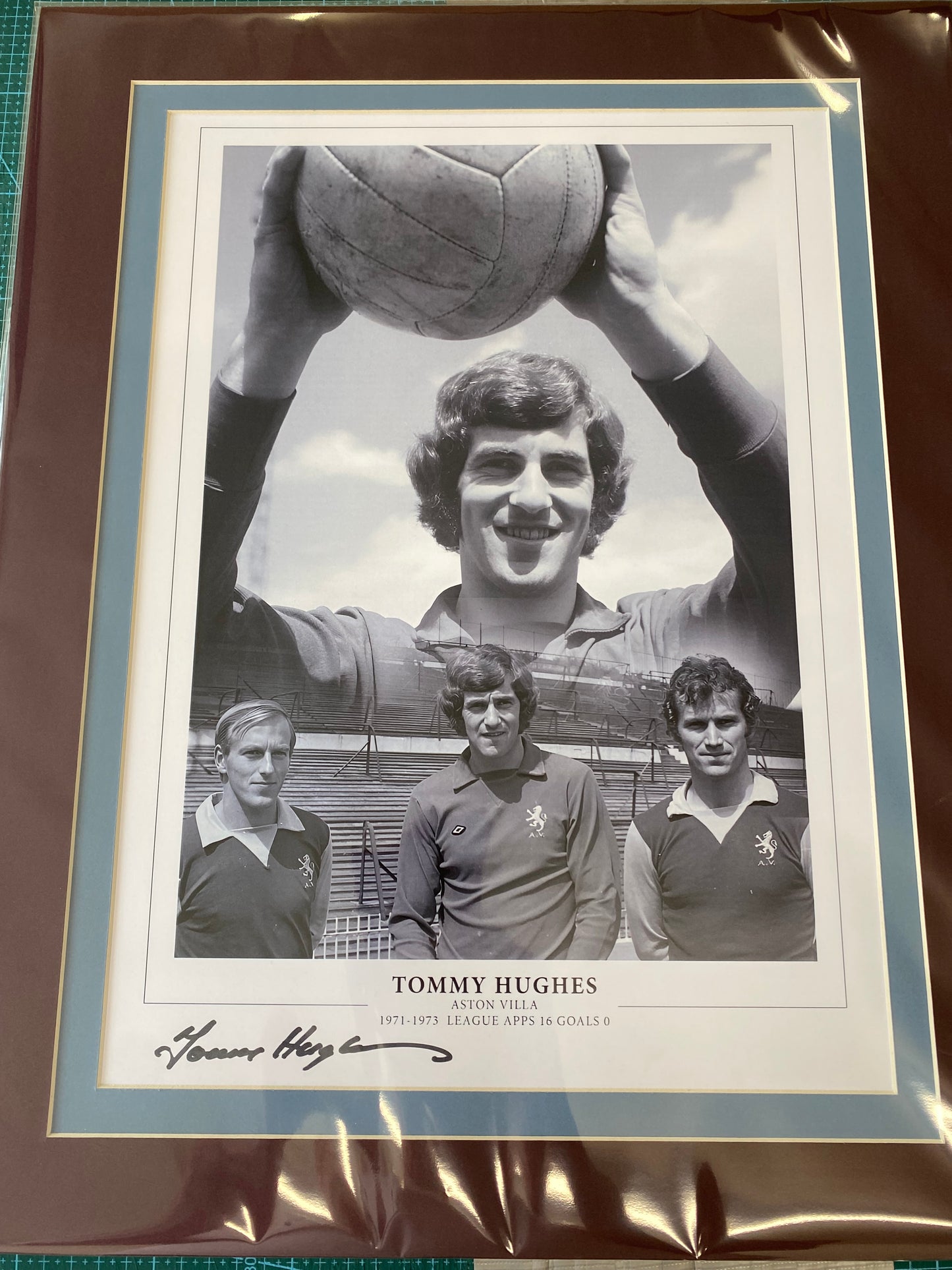 Aston Villa Tommy Hughes personally signed limited edition print