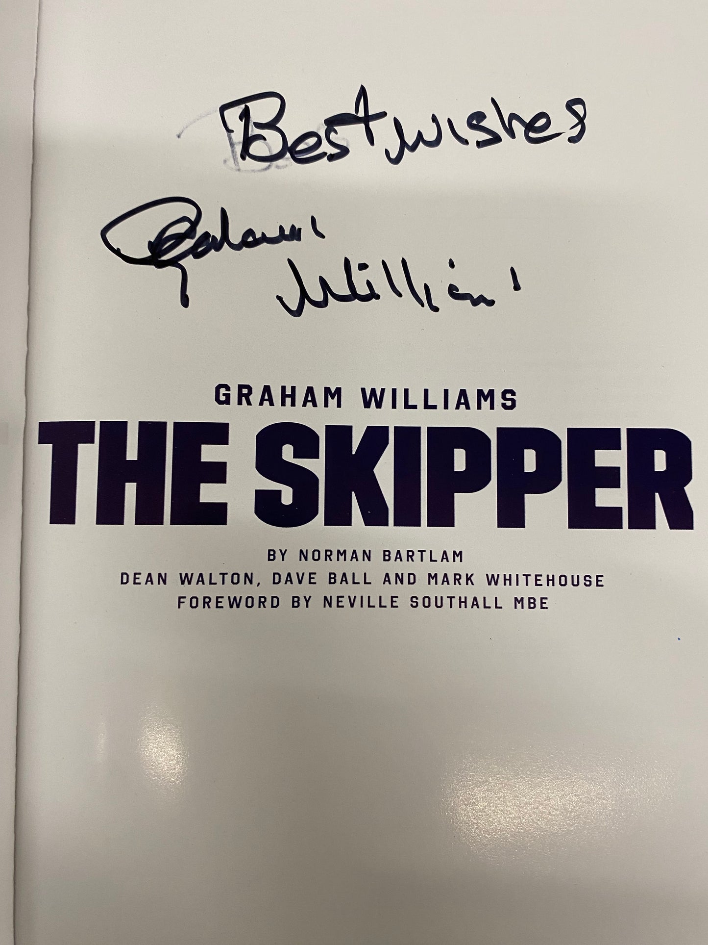 West Bromwich Albion Graham Williams personally signed ‘The Skipper’