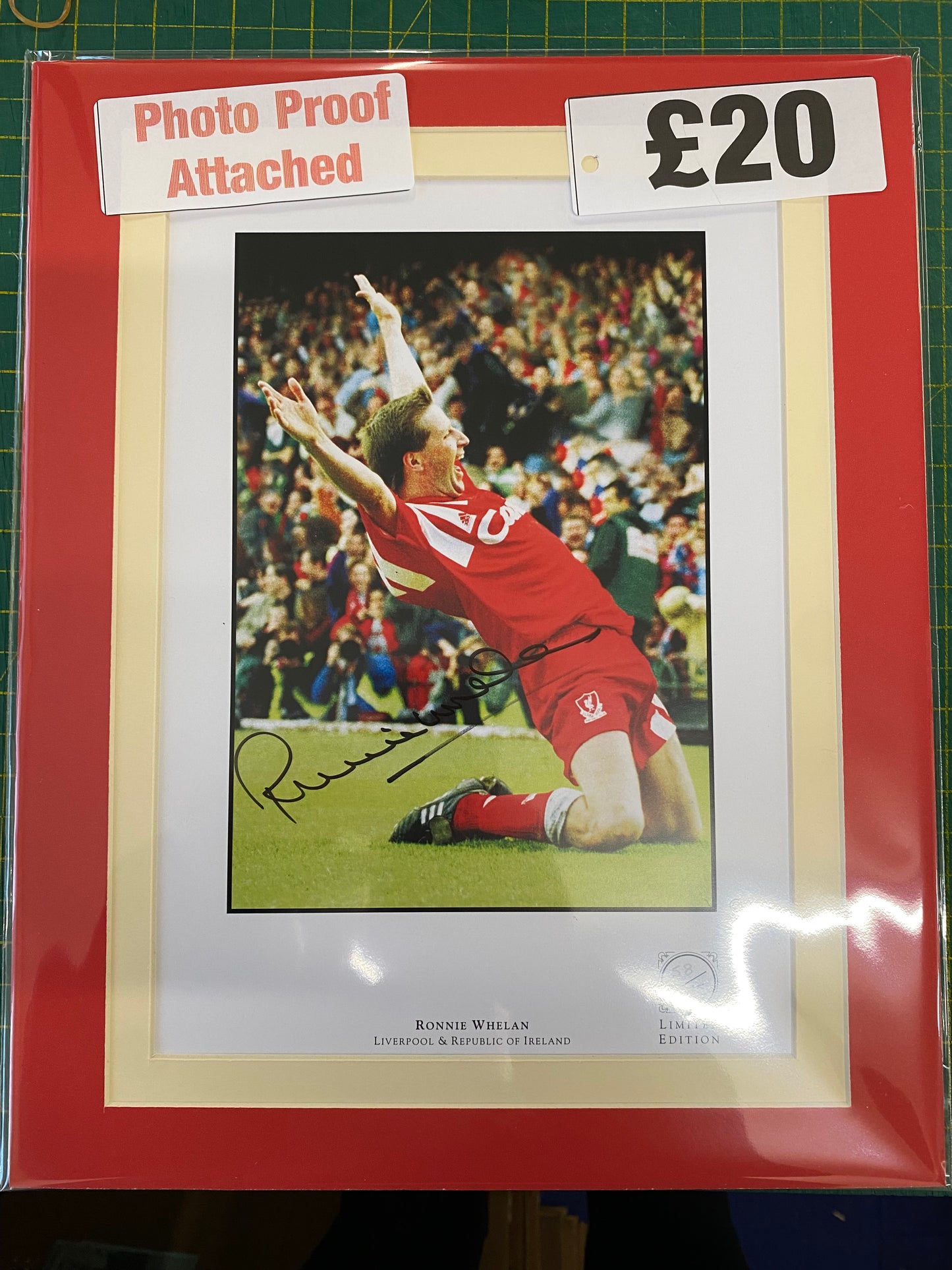 Liverpool Ronnie Whelan personally signed limited edition print