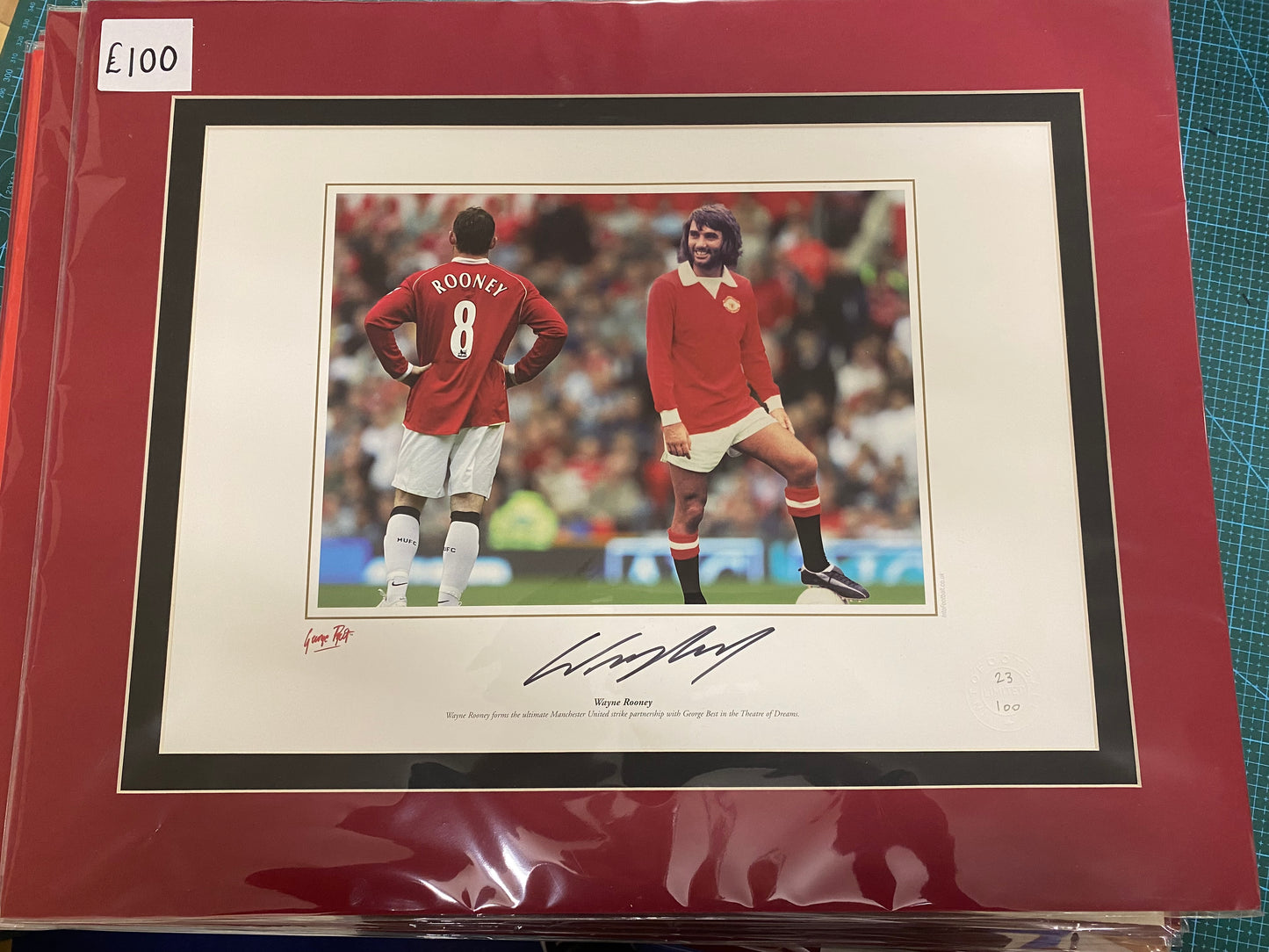 Manchester United Wayne Rooney personally signed print