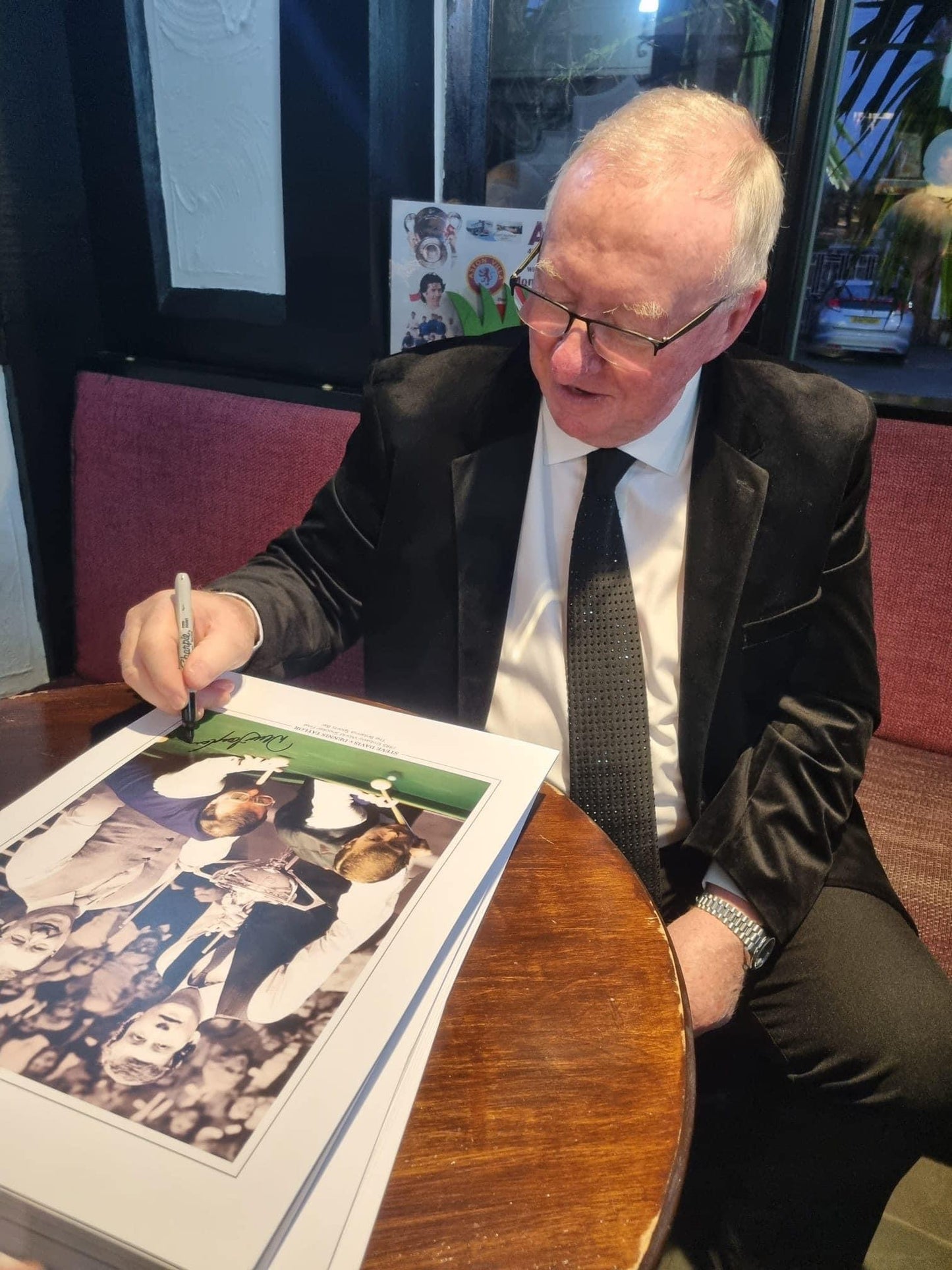 Snooker 1985 World Championship Final Steve Davis & Dennis Taylor personally signed photograph