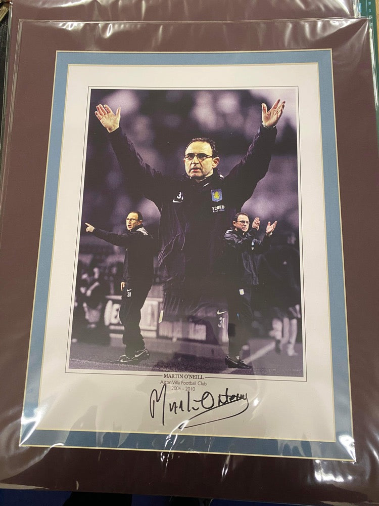 Aston Villa Martin O’Neil personally signed limited edition print