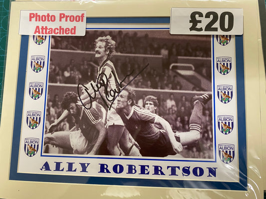 West Bromwich Albion Ally Robertson personally signed photograph