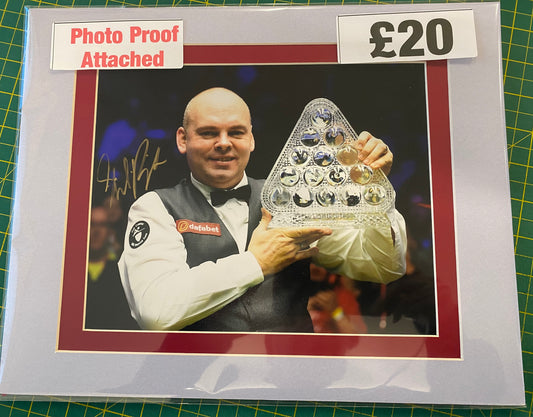 Snooker Stuart Bingham personally signed photograph