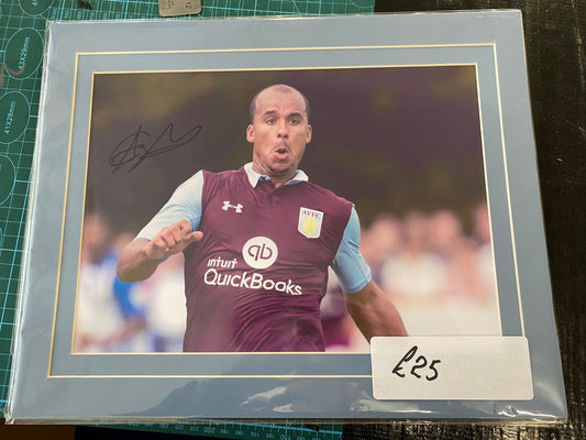 Aston Villa Gabby Agbonlahor personally signed photograph