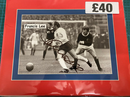 Manchester City England Francis Lee personally signed photograph