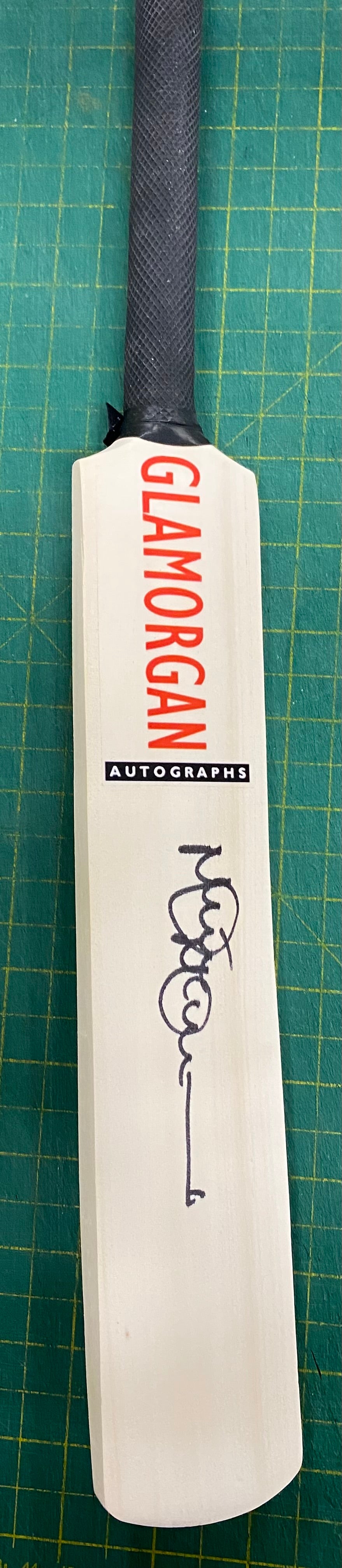 Cricket Matthew Maynard personally signed Glamorgan mini bat