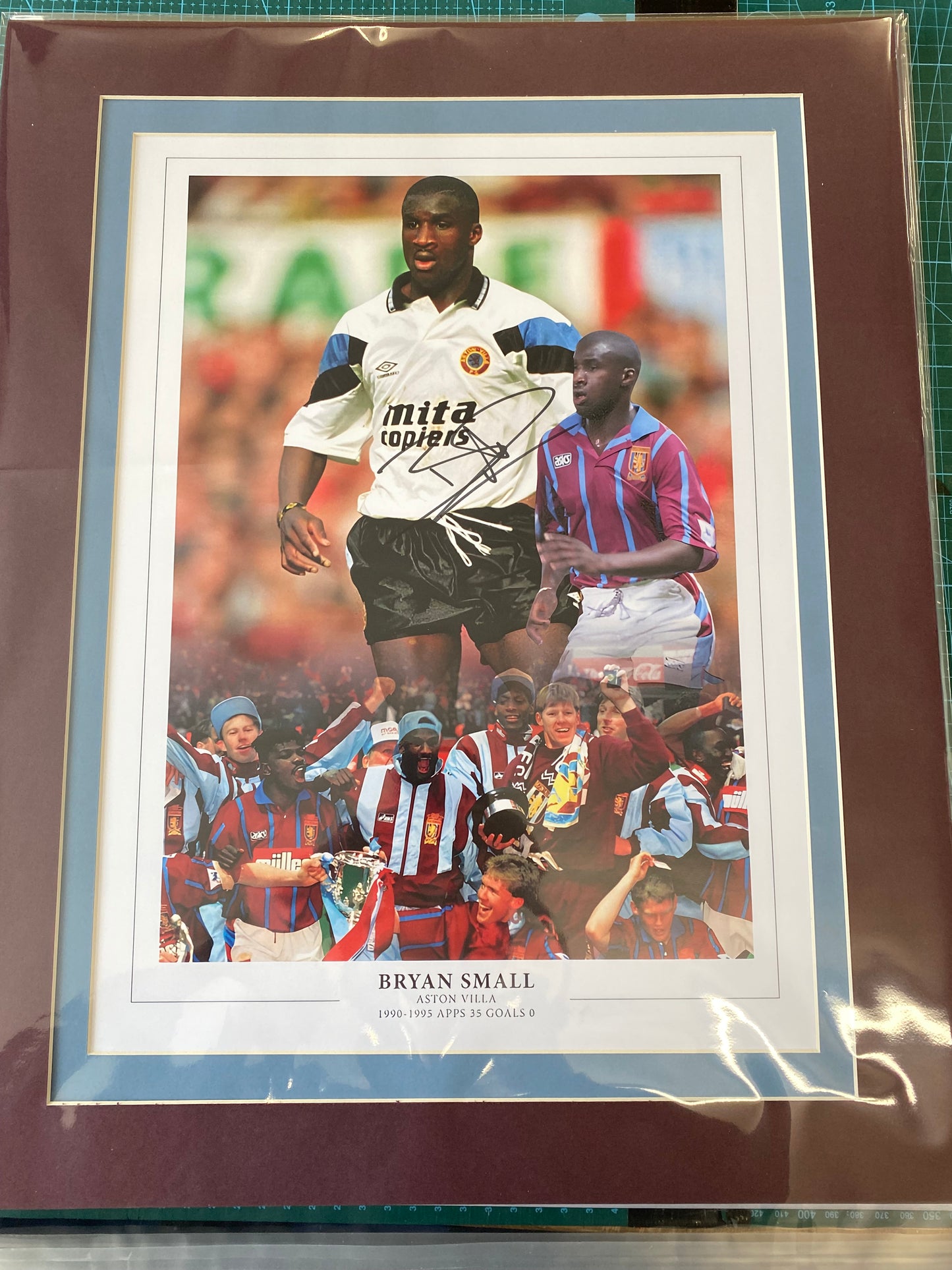 Aston Villa Bryan Small personally signed limited edition print