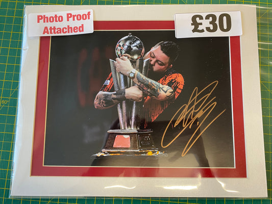 Darts Michael Smith personally signed photograph