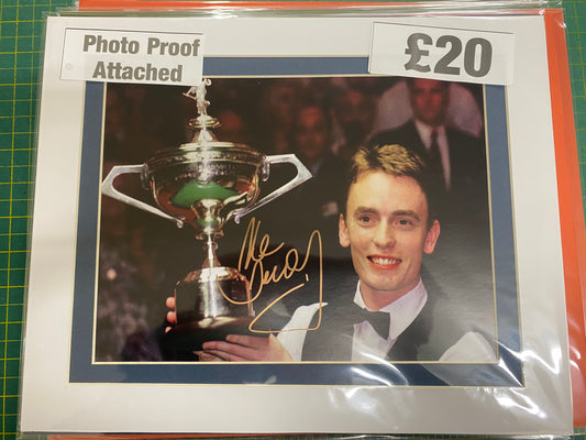Snooker 1997 World Snooker Champion Ken Doherty personally signed photograph