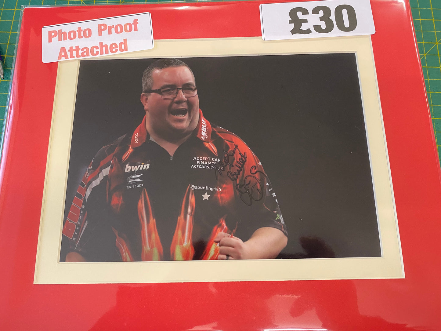Darts Stephen Bunting personally signed photograph