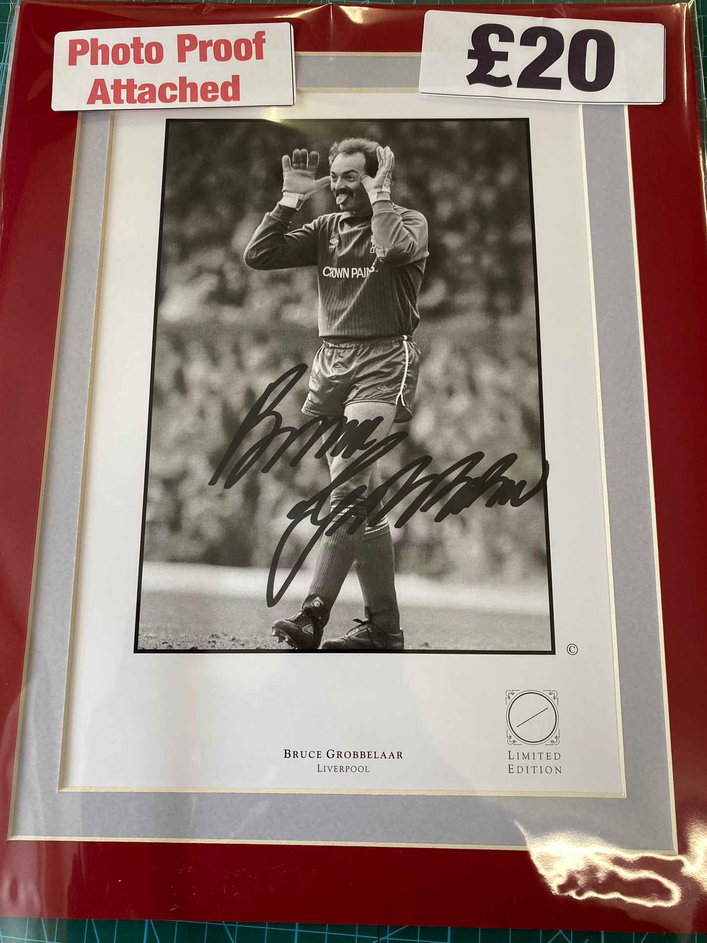 Liverpool Bruce Grobbalaar personally signed limited edition print