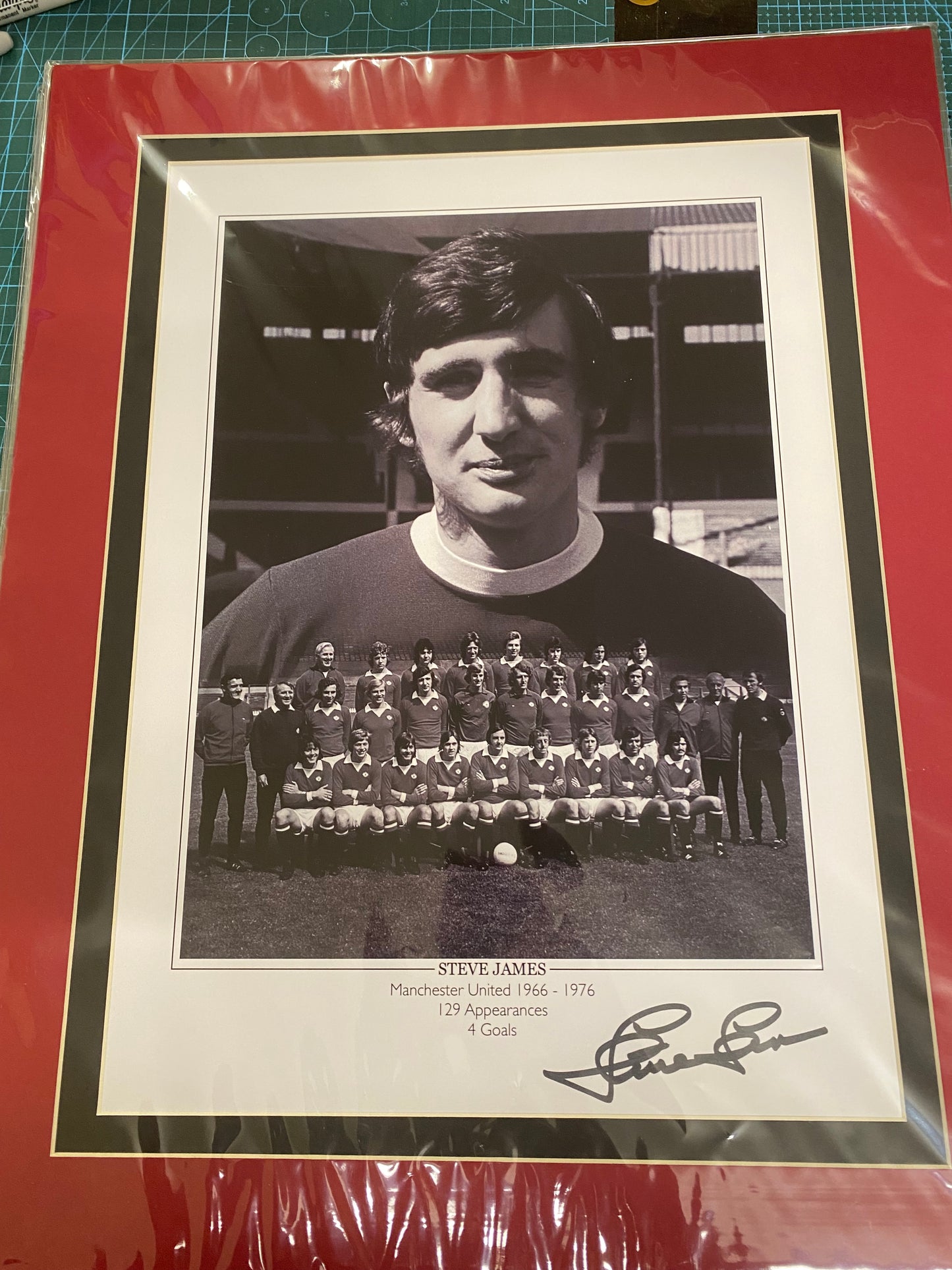 Manchester United Steve James personally signed limited edition print