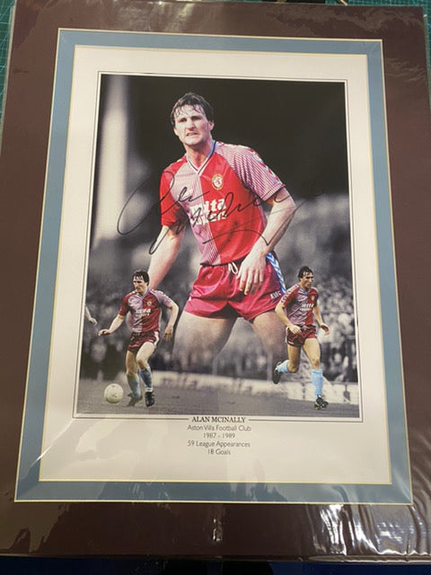 Aston Villa Alan Mcinally personally signed limited edition print