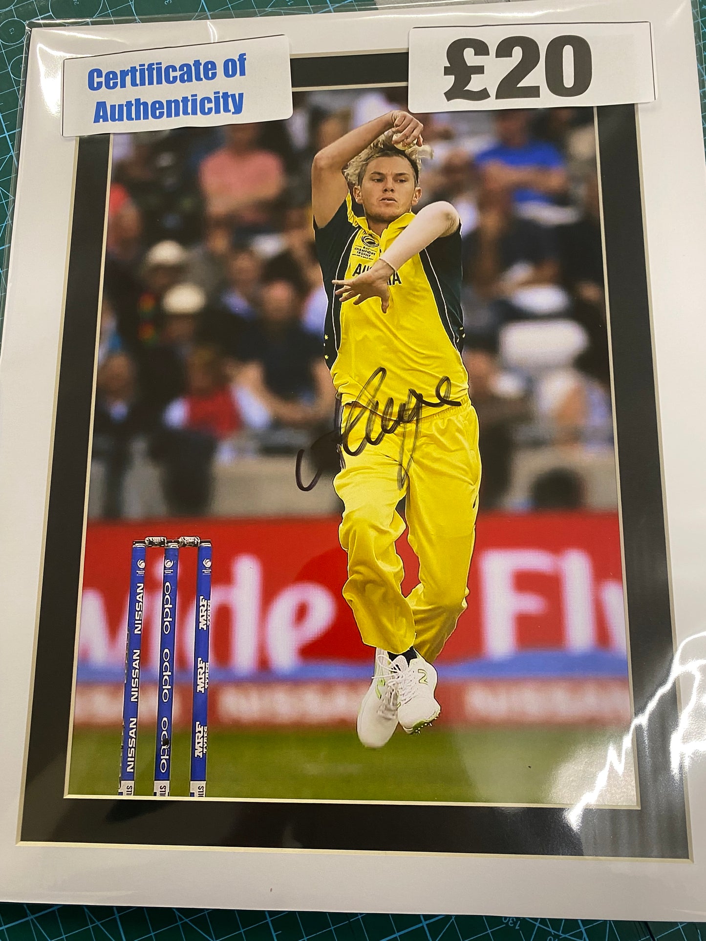 Cricket Australia Adam Zampa personally signed photograph