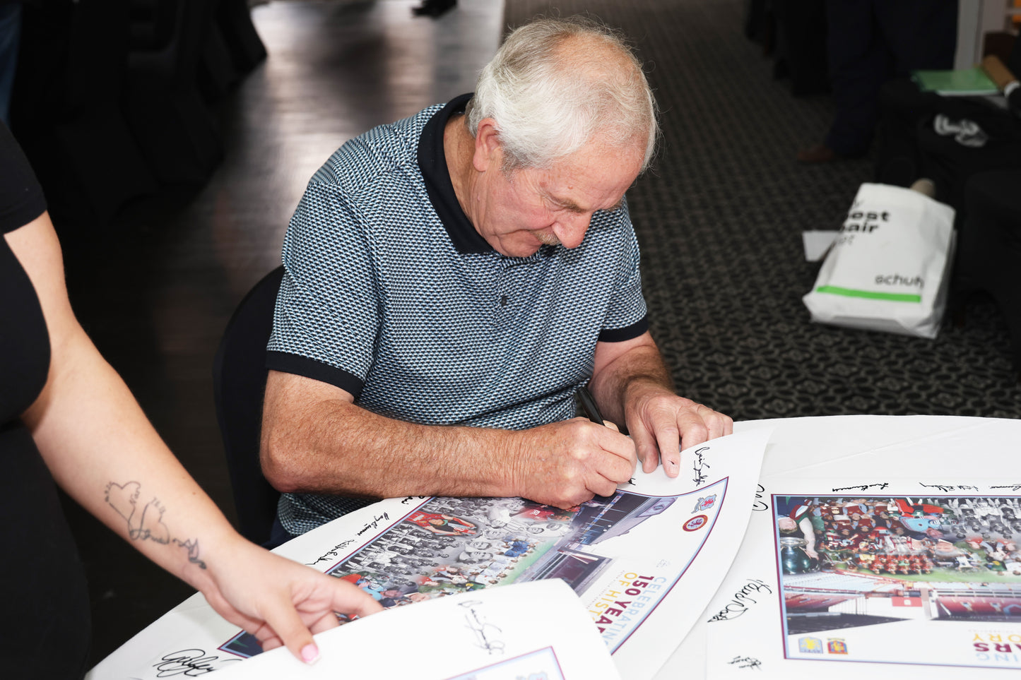 Aston Villa 150th Anniversary Celebration limited edition prints (framed) personally signed by 32