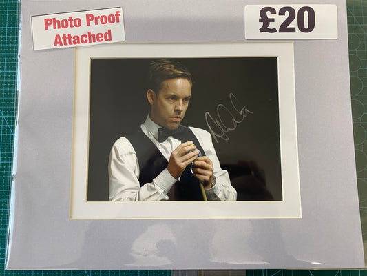 Snooker Ali Carter personally signed photograph