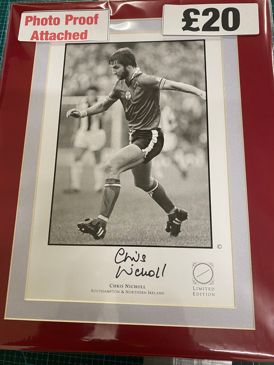 Southampton Chris Nicholl personally signed limited edition print