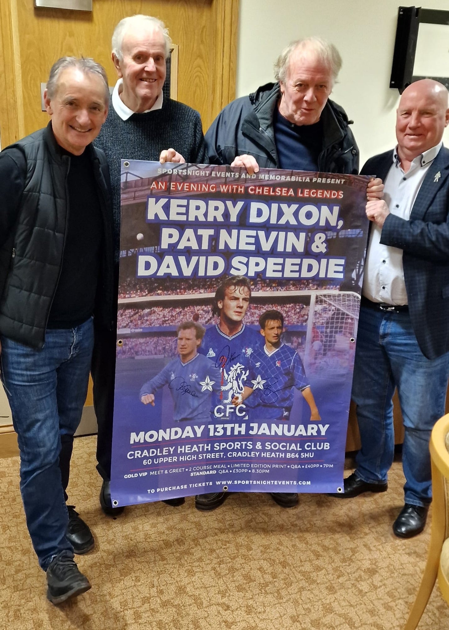 Chelsea Kerry Dixon, Pat Nevin & David Speedie personally signed limited edition print