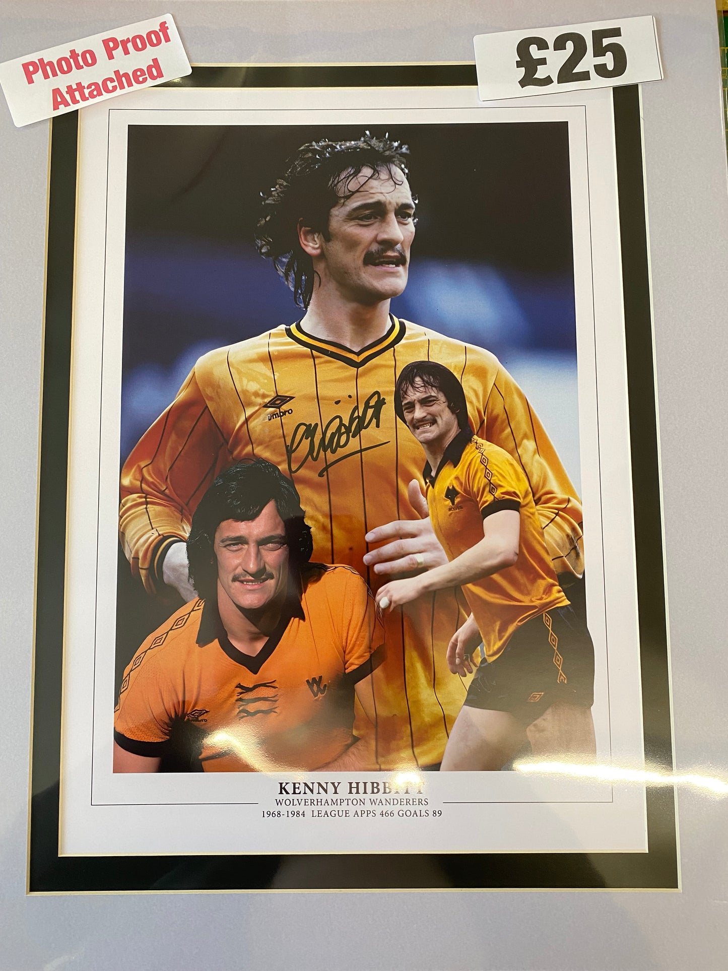 Wolverhampton Wanderers Kenny Hibbitt personally signed limited edition print