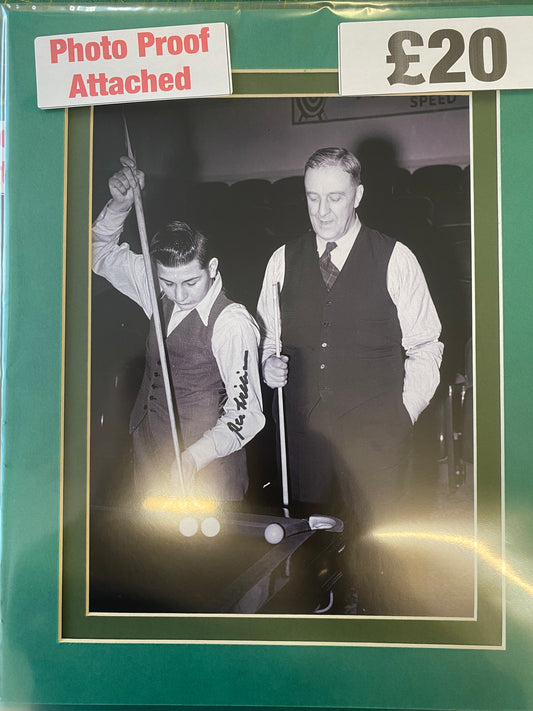 Snooker Rex Williams personally signed photograph