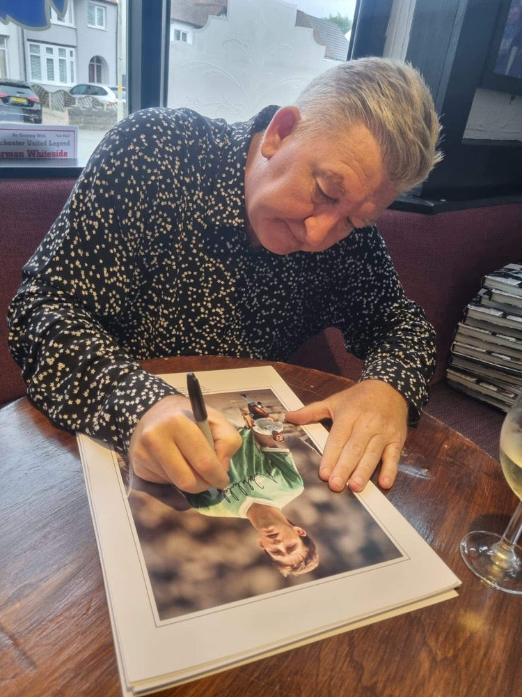 Northern Ireland Norman Whiteside personally signed limited edition print