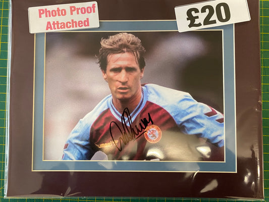 Aston Villa Gordon Cowans personally signed photograph