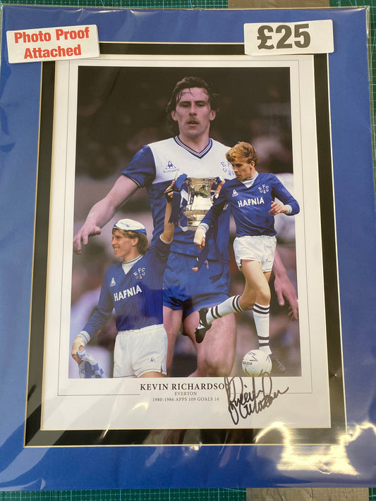 Everton Kevin Richardson personally signed limited edition print