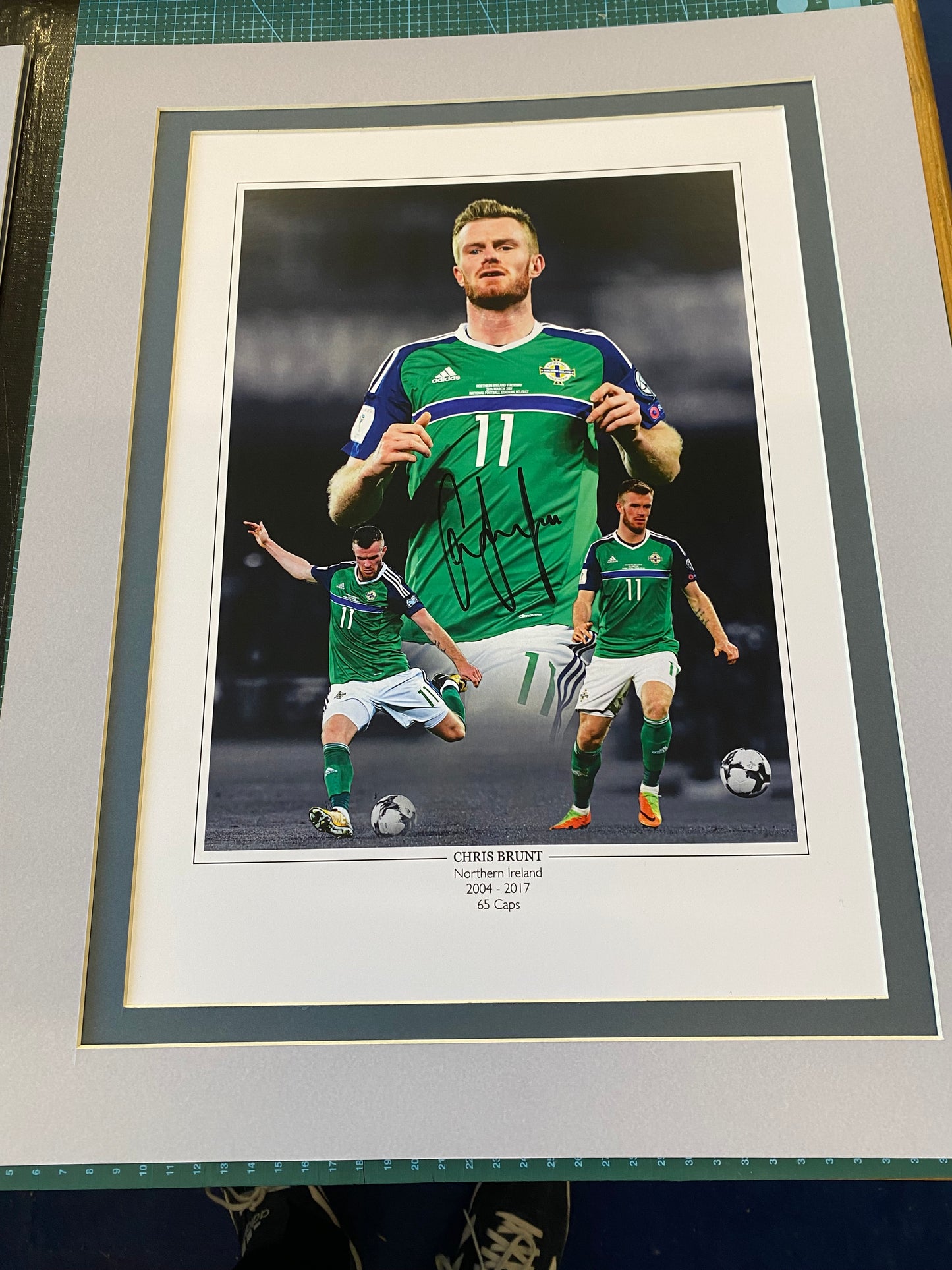 Northern Ireland Chris Brunt personally signed limited edition print