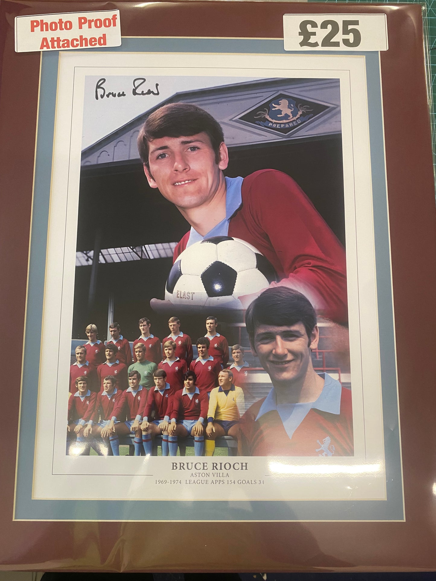 Aston Villa Bruce Rioch personally signed limited edition print