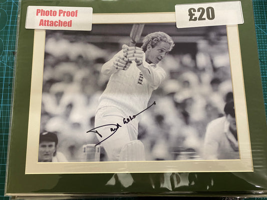 Cricket David Gower personally signed photograph