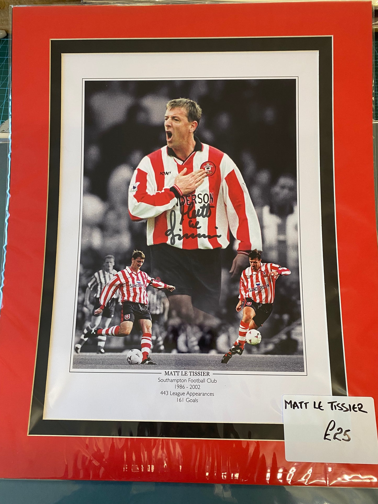 Southampton Matt Le Tissier personally signed limited edition print