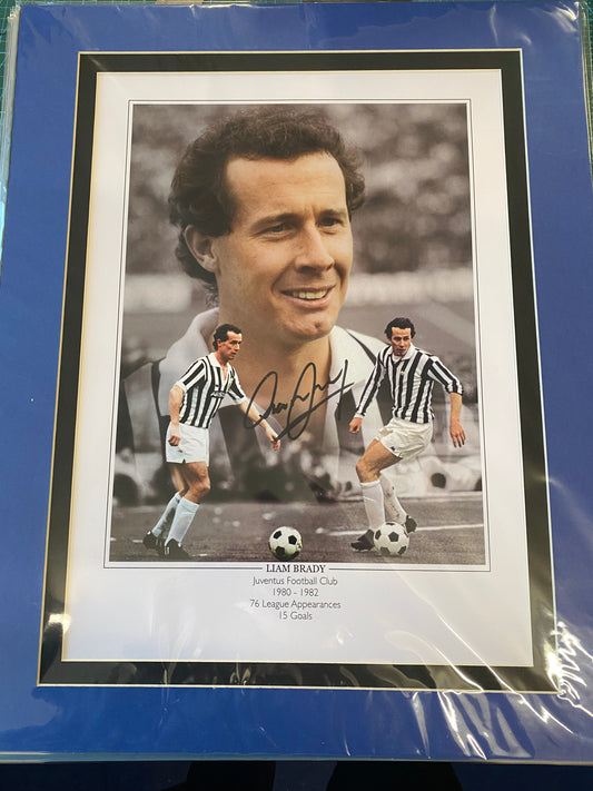 Juventus Liam Brady personally signed limited edition print