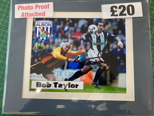 West Bromwich Albion Bob Taylor personally signed photograph